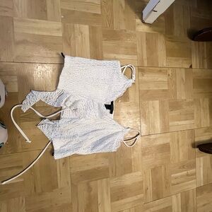 Forever 21 White Lace Trim Top